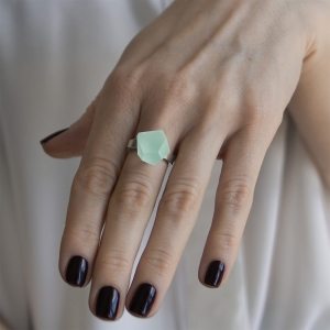 PIERŚCIONEK MINT GREEN 12mm
