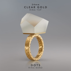 Ring Clear Gold 24mm Dots ring band gold-plated.jpg