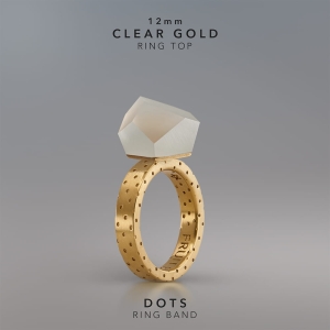 Ring Clear Gold 12mm Dots ring band gold-plated.jpg