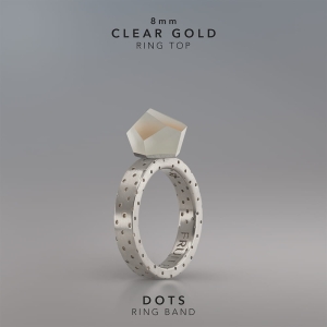 Ring Clear Gold 8mm Dots ring band.jpg