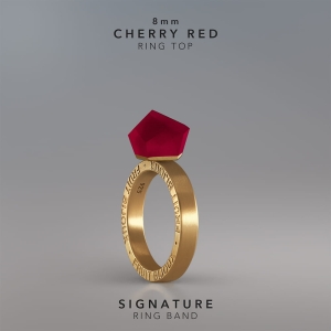 Ring Cherry Red 8mm Signature ring band gold-plated.jpg