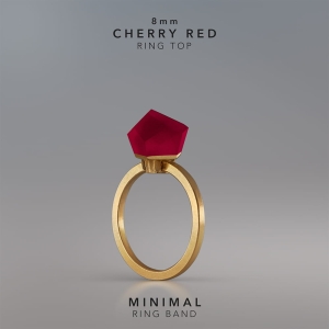 Ring Cherry Red 8mm Minimal ring band gold-plated.jpg