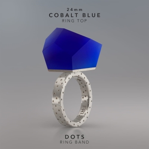 Ring Cobalt Blue 24mm Dots ring band silver.jpg