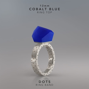 Ring Cobalt Blue 12mm Dots ring band silver.jpg