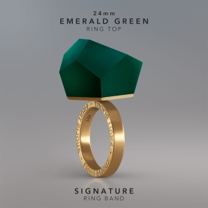 Ring Emerald Green 24mm Signature ring band gold-plated.jpg
