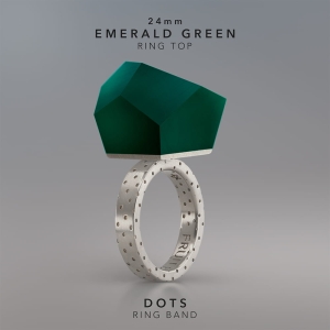 Ring Emerald Green 24mm Dots ring band.jpg