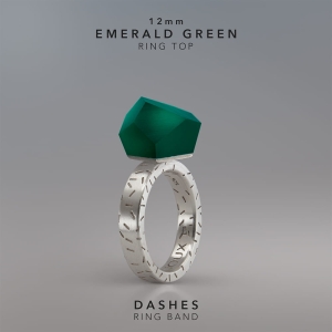 Ring Emerald Green 12mm Dashes ring band silver.jpg