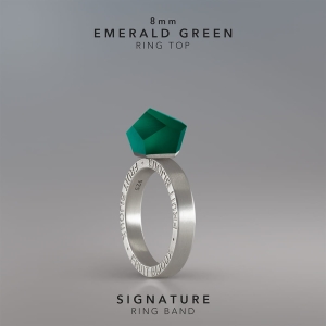 Ring Emerald Green 8mm Signature ring band silver.jpg
