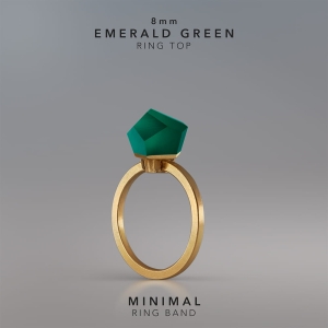 Ring Emerald Green 8mm Minimal ring band gold-plated.jpg