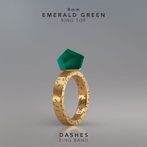 Ring Emerald Green 8mm Dashes ring band gold-plated.jpg