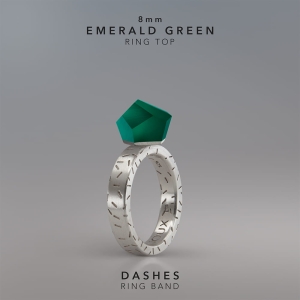 Ring Emerald Green 8mm Dashes ring band silver.jpg