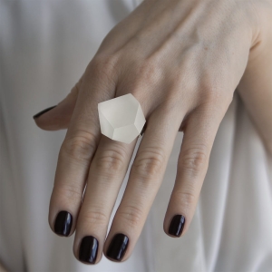 Ring Crystal Clear 24mm Signature ring band silver on model.jpg