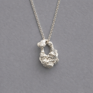 NECKLACE NUGGET 20MM SILVER .JPG