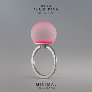 Ring KULA Fluo Pink 20mm Minimal ring band silver.jpg