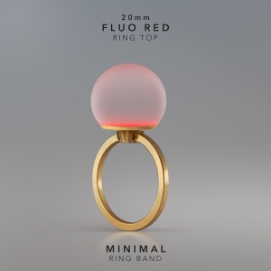 Ring KULA FLUO RED 20mm Minimal ring band gold-plated.jpg