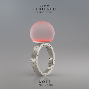 Ring KULA FLUO RED 20mm Dots ring band silver.jpg