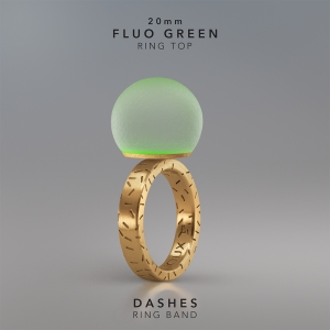 Ring KULA FLUO GREEN 20mm Dashes ring band gold-plated.jpg