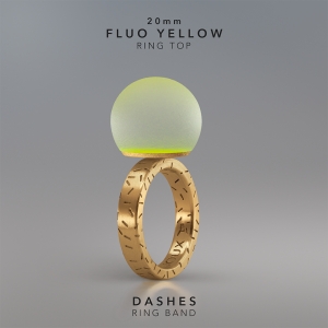 Ring KULA FLUO YELLOW 20mm Dashes ring band gold-plated.jpg