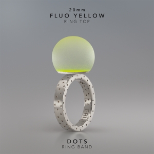 Ring KULA FLUO YELLOW 20mm Dots ring band silver.jpg