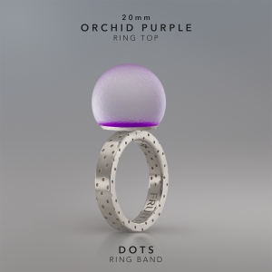 Ring KULA ORCHID PURPLE 20mm Dots ring band silver.jpg