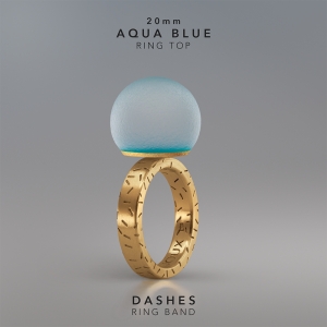 Ring KULA AQUA BLUE 20mm Dashes ring band gold-plated.jpg
