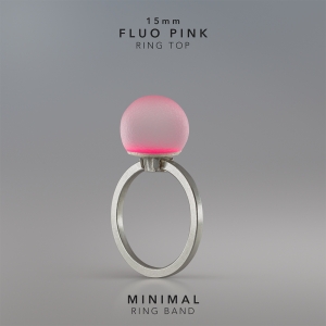 Ring KULA Fluo Pink 15mm Minimal ring band silver.jpg