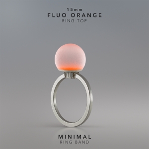 Ring KULA FLUO ORANGE 15mm Minimal ring band silver.jpg