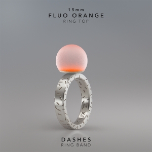 Ring KULA FLUO ORANGE 15mm Dashes ring band silver.jpg