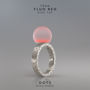 Ring KULA FLUO RED 15mm Dots ring band silver.jpg