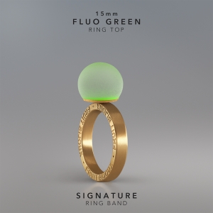Ring KULA FLUO GREEN 15mm Signature ring band gold-plated.jpg