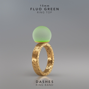 Ring KULA FLUO GREEN 15mm Dashes ring band gold-plated.jpg