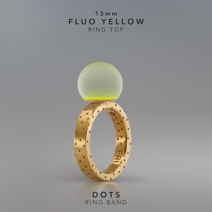 Ring KULA FLUO YELLOW 15mm Dots ring band gold-plated.jpg