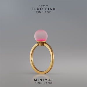Ring KULA Fluo Pink 10mm Minimal ring band gold-plated.jpg