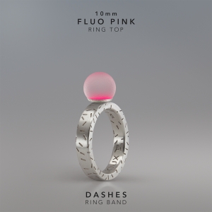 Ring KULA Fluo Pink 10mm Dashes ring band silver.jpg