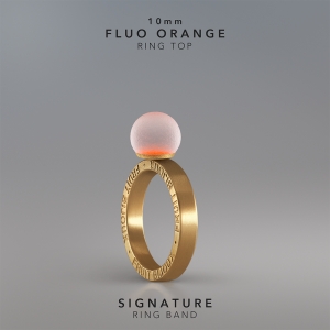 Ring KULA FLUO ORANGE 10mm Signature ring band gold-plated.jpg