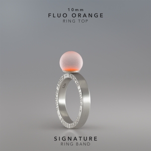 Ring KULA FLUO ORANGE 10mm Signature ring band silver.jpg