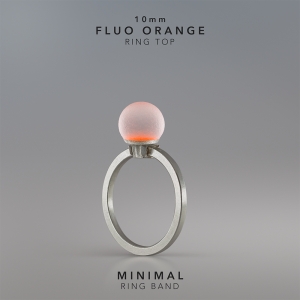 Ring KULA FLUO ORANGE 10mm Minimal ring band silver.jpg
