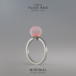 Ring KULA FLUO RED 10mm Minimal ring band silver.jpg