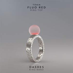 Ring KULA FLUO RED 10mm Dashes ring band silver.jpg
