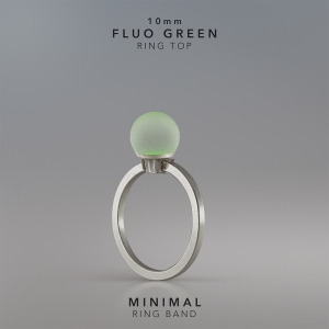 Ring KULA FLUO GREEN 10mm Minimal ring band silver.jpg