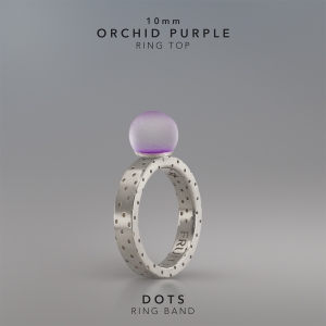 Ring KULA ORCHID PURPLE 10mm Dots ring band silver.jpg
