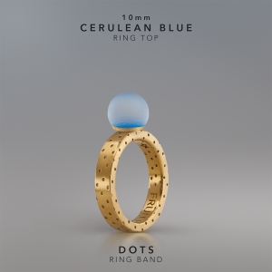 Ring KULA CERULEAN BLUE 10mm Dots ring band gold-plated.jpg