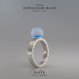 Ring KULA CERULEAN BLUE 10mm Dots ring band silver.jpg