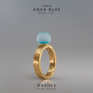 Ring KULA AQUA BLUE 10mm Dashes ring band gold-plated.jpg