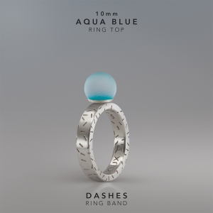 Ring KULA AQUA BLUE 10mm Dashes ring band silver.jpg