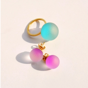 KULA earrings orchid purple and ring aqua blue.jpg