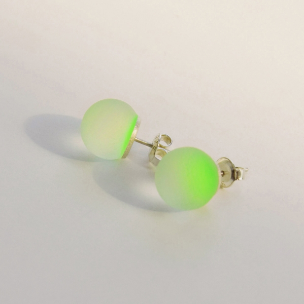 EARRINGS KULA FLUO GREEN 10MM