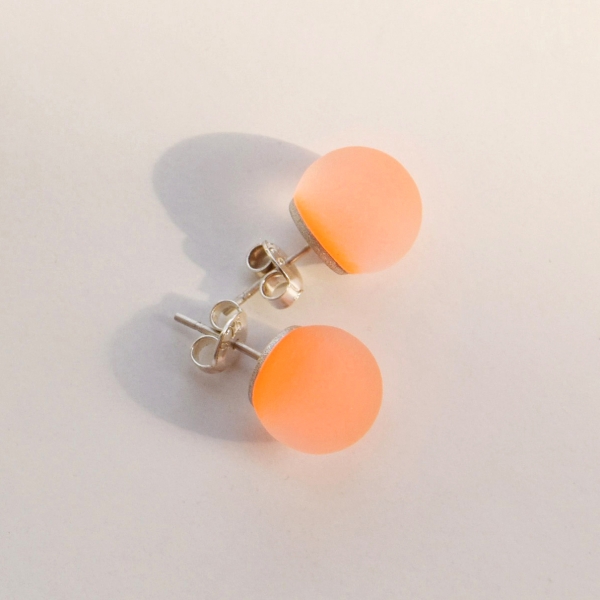 EARRINGS KULA FLUO ORANGE 10MM