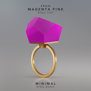 Ring Magenta Pink 24mm MINIMAL ring band gold plated.jpg