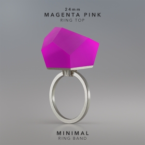 Ring Magenta Pink 24mm MINIMAL ring band silver.jpg